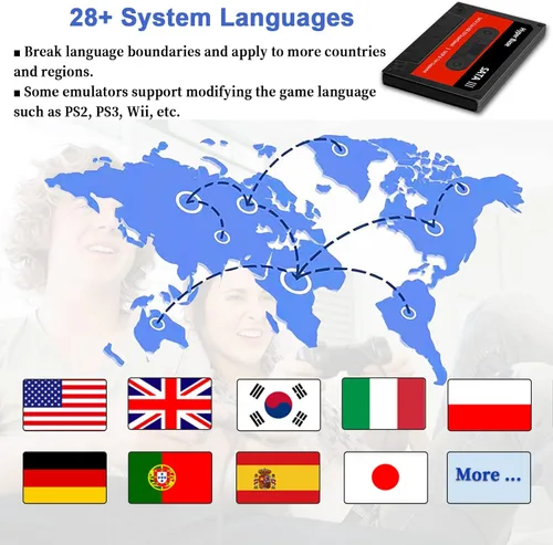 Vista 7 de JFamiglia 2TB External Hard Drive Game Consoles Built-in 52,247 Retro Games, Video Game Console Game Drive for Windows PCMac, HDD USB 3.0, Emulator