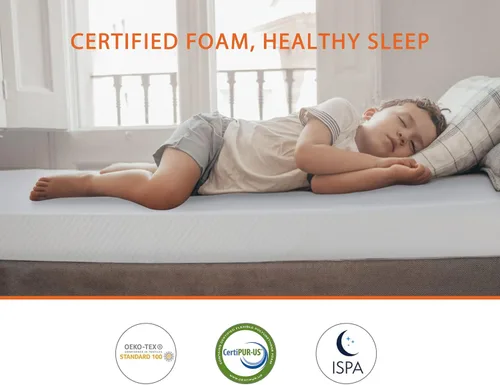 Vista 3 de Colchón individual de 6 pulgadas, espuma viscoelástica de gel para un sueño fresco y alivio de presión, almohadilla firme media, cama en una caja