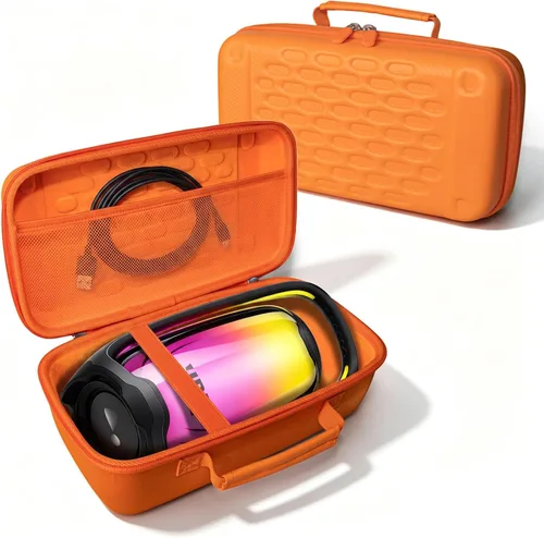 Vista 2 de Funda de almacenamiento rígida de EVA a prueba de golpes, impermeable, para altavoz Bluetooth portátil JBL Pulse 6, bolsa de transporte protectora