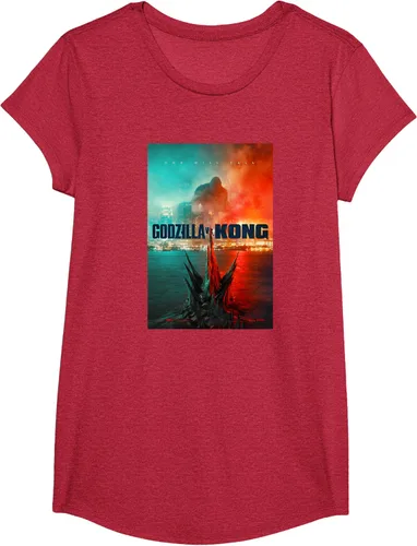 Vista 44 de Godzilla vs Kong - Camiseta oficial con póster, Negro