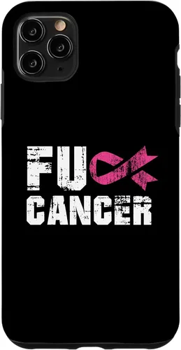 Vista 13 de iPhone 16 Fuck Cancer Survivor Gift Distressed Pink Ribbon Awareness Case