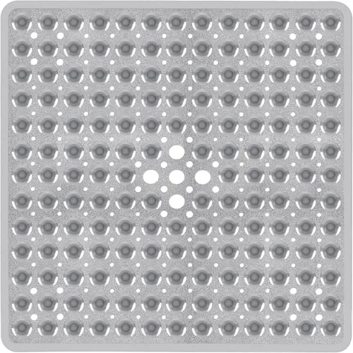 Vista 42 de Tapete de ducha negro antideslizante de 17 x 30 pulgadas, tamaño estándar, tapete de baño de burbujas suaves para ducha interior, tapete de baño