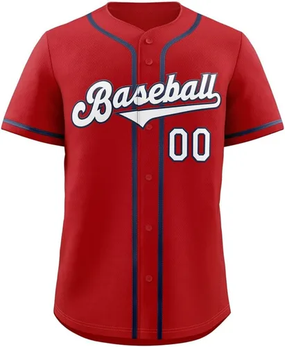 Vista 23 de Camisetas de béisbol personalizadas para hombres, mujeres, niños, camisetas con botones, personalizadas, número de nombre impreso o cosido
