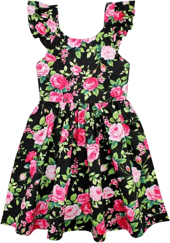 Vista 264 de Vestido de verano para niña, de algodón, con diseño floral