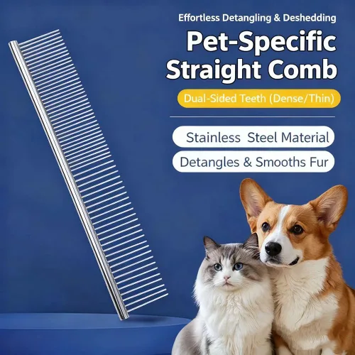 Vista 5 de This 6-in-1 pet grooming kit is designed specifically for Devon Rex cats and includes a brush, pin brush, shampoo dispenser, grooming gloves, nail
