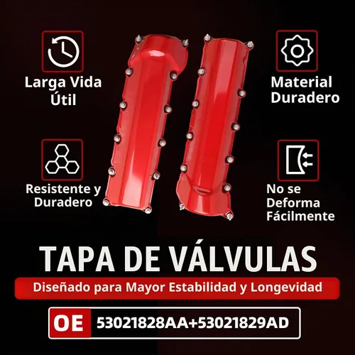Vista 4 de MITZONE Cubierta de válvula de aluminio compatible con Chrysler Aspen Dodge Dakota Durango Ram 1500 Durango Jeep Commander Grand Cherokee 4.7L