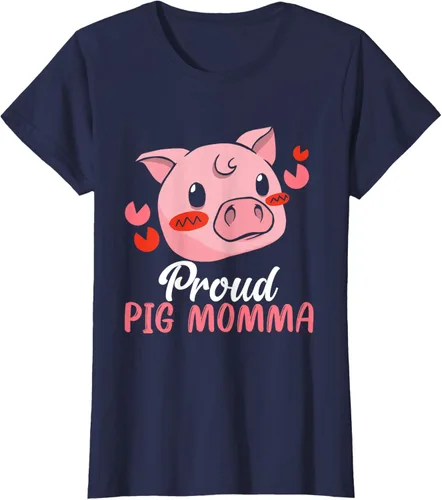 Vista 12 de Mini Pig Momma - Camiseta para mujer con diseño de cerdo en miniatura para mujer, Negro