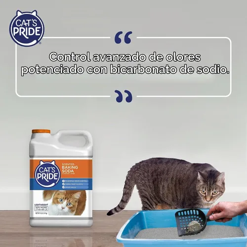 Vista 6 de Cat's Pride Arena aglutinante ligera: bicarbonato de sodio - Potente control de olores - perfumada, 10 libras Baking Soda
