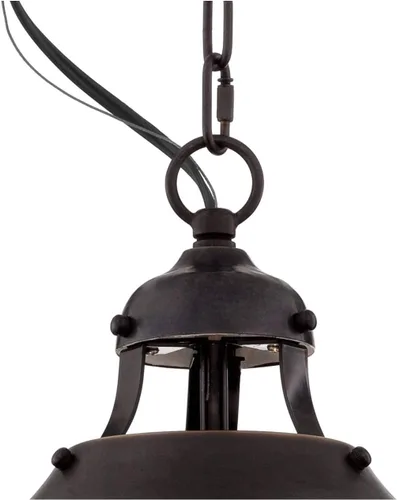 Vista 6 de Franklin Iron Works Essex - Lámpara colgante colgante de bronce teñido de 16 pulgadas de ancho, pantalla de cúpula rústica industrial para comedor
