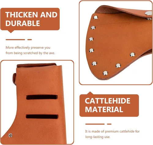 Vista 4 de GANAZONO 2 unids hacha protector de cuero herramienta camping hacha hacha hacha cuero hacha hacha caso hacha hacha cubierta cubierta de hacha