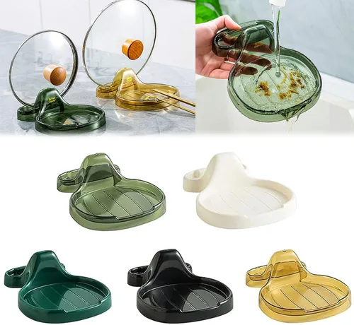 Vista 11 de Espátula de cocina multifunción, soporte para espátula de cocina multifuncional, soporte para cucharas con soporte para tapa, espátula de cocina
