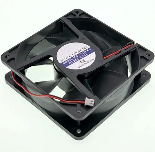 Vista 5 de para MQ12038HBL DC24V 0.35A 12CM Ventilador de enfriamiento DC Ventilador AXIAL Ventilador de enfriamiento silencioso 2-Pin 2-Wire
