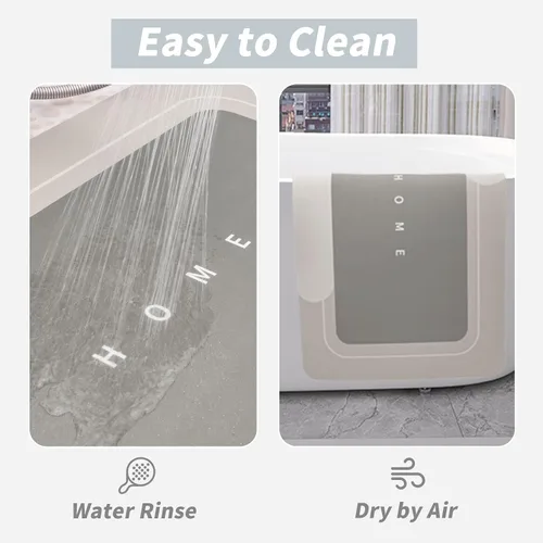 Vista 6 de Housego Tapete mágico de baño absorbente, alfombra de secado rápido, tapete mágico de baño antideslizante, alfombra de piso con respaldo de goma