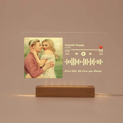 Vista 25 de Placa de música personalizada, cubierta de álbum de canción personalizada, marco de fotos personalizado, arte de vidrio, regalo de fotos, regalo