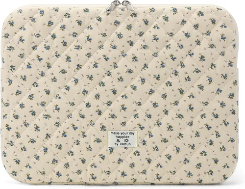 Vista 16 de Funda acolchada para laptop de 15 a 15.6 pulgadas, bonita funda protectora acolchada para computadora portátil con estampado floral para MacBook