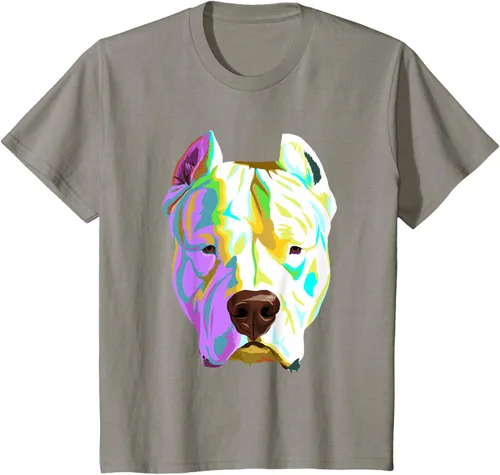 Vista 28 de Colorida camiseta Dogo Argentino, Negro, S