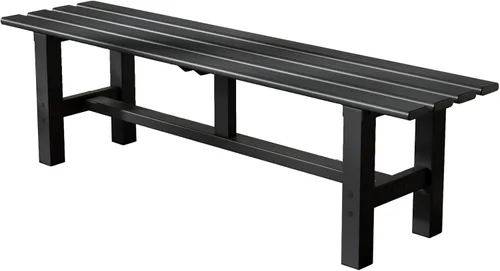 Vista 11 de TECSPACE Banco de aluminio de 70 pulgadas para exteriores, resistente a la intemperie, sin espalda, capacidad de carga de 550 libras, banco
