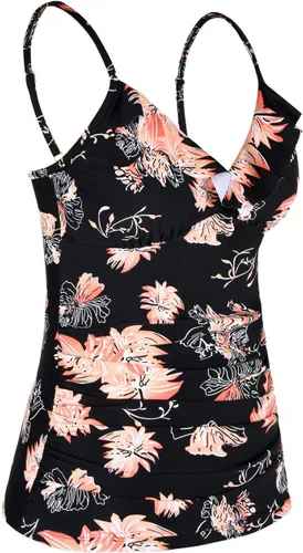 Vista 3 de Hilor Tankini para mujer con volantes fruncidos y cuello en V