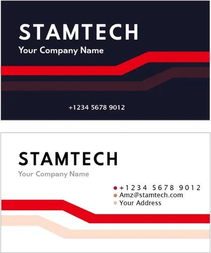 Vista 12 de STAMTECH Tarjetas de visita personalizadas profesionales - Tarjetas de visita personalizadas de doble cara Impresión colorida frontal y trasera