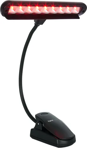 Vista 2 de Gator Frameworks Lámpara de soporte de música con cuello de ganso ajustable, LED rojo (GFWMUSLEDR)