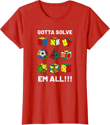 Vista 77 de Camiseta competitiva Puzzle Cube Gotta Solve Em All Speed Cubing