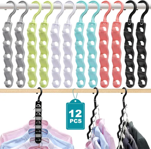 Vista 10 de Organizadores y almacenamiento de armario, organización mejorada y almacenamiento de ropa, paquete de 8 artículos esenciales para dormitorio