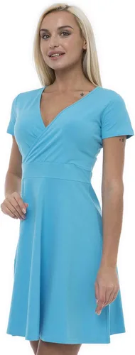 Vista 4 de Lunarable Vestido de verano con flechas A Line para mujer, arreglo triangular retro, cuello en V cruzado