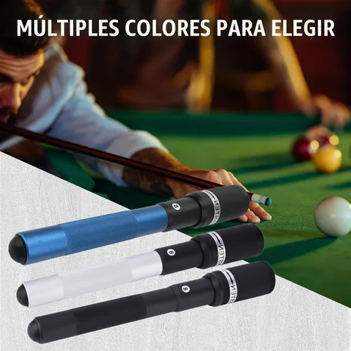 Vista 6 de Extensión de taco de piscina de 12.6 pulgadas con diseño esmerilado, extensión de palos de billar de aleación de aluminio, accesorios para taco
