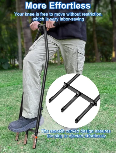 Vista 4 de Herramienta Aireadora de Césped, Herramienta Aireadora de Núcleo para Césped con Material de Acero Aleado, Aireador de Césped Resistente
