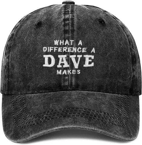 Vista 15 de What A Differences A Dave Makes Hat Gorra de béisbol Sombreros para hombres Sombrero ajustable