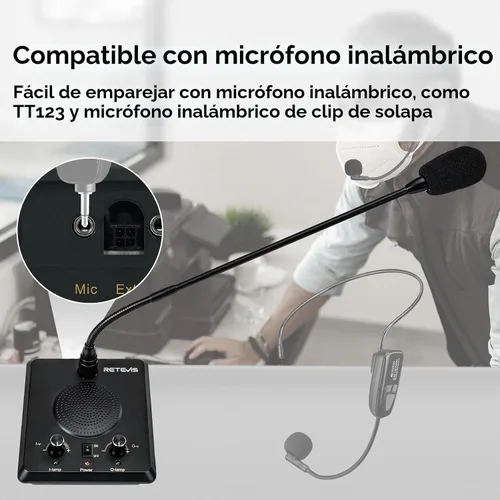 Vista 8 de Retevis Intercomunicador de ventana RT-9909,Sistema de intercomunicación