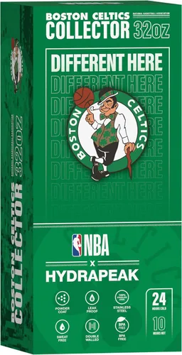 Vista 2 de Hydrapeak Botella de agua aislada de acero inoxidable a prueba de fugas, con licencia oficial de Boston Celtics Nomad, con licencia