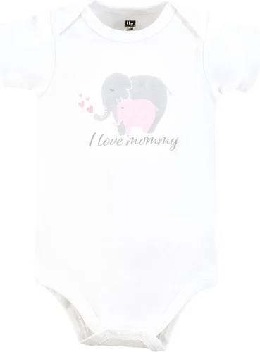 Vista 128 de Hudson Baby baby-girls Cotton Bodysuits 3-pack