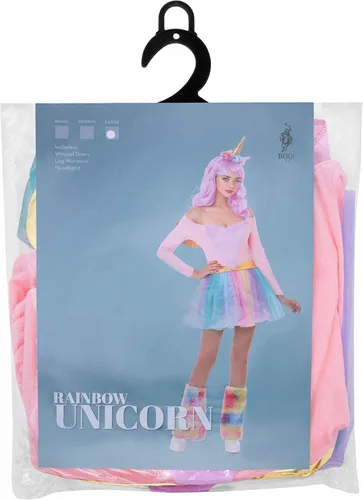 Vista 5 de Unicorn Halloween Costume for Women Includes Dress, Leg Warmers and Head Accessory