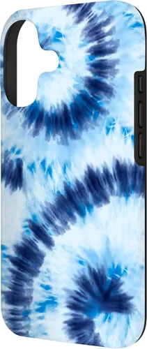 Vista 2 de Blue Tie Dye Swirl Case for iPhone 17