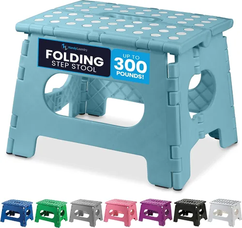 Vista 20 de Handy Laundry Taburete plegable de paso - Taburete plegable lo suficientemente resistente para apoyar a adultos y lo suficientemente seguro
