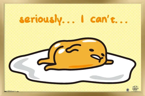 Vista 18 de Trends International Gudetama - I Can't Wall Poster, 14.725" x 22.375", Barnwood Framed Version