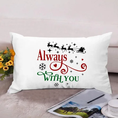 Vista 3 de Always with You - Fundas de almohada lumbar de 12 x 20 pulgadas, fundas de cojín de lona para decoración de sofá, sala de estar