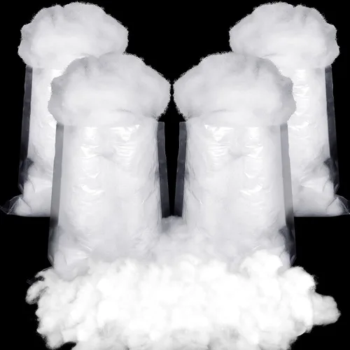 Vista 10 de Riakrum Decoración de Nieve Falsa con Relleno de Fibra Esponjosa Artificial Blanca para Cubrir Árboles y Decoraciones de Hogar y Fiestas (180 G)