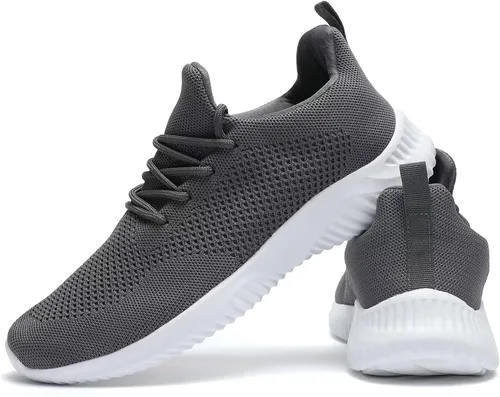 Vista 5 de Zapatos de tenis sin cordones para hombre, ligeros, transpirables, informales, suela suave, malla para el trabajo, gimnasio, tenis