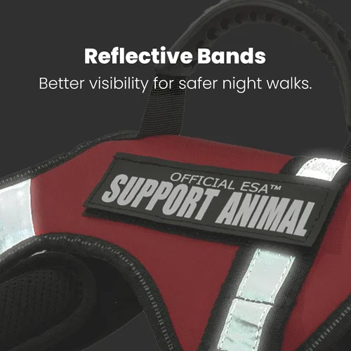 Vista 7 de Support Pets – El Único Arnés Oficial ESA™ para Perros – Chaleco Ajustable Sin Tirones para Fácil Reconocimiento de Mascotas con Correas