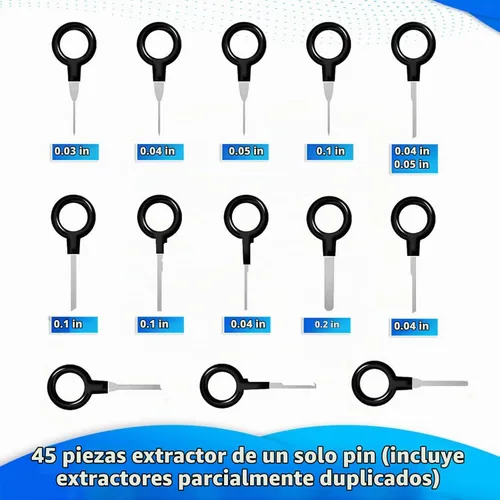 Vista 2 de Kikerike Kit de herramientas de extracción de terminales, 139 piezas, herramienta de desfilado, conector eléctrico, kit de herramientas