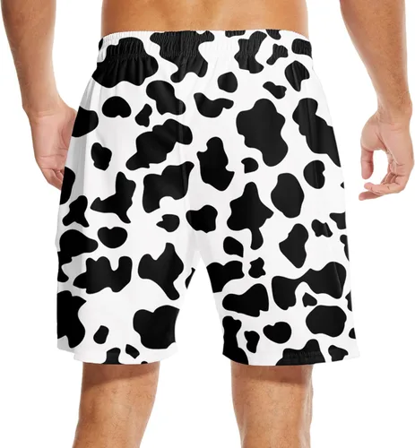 Vista 6 de Traje de baño para hombre con forro de compresión, elástico, para playa, con cordón, entrepierna de 7 pulgadas