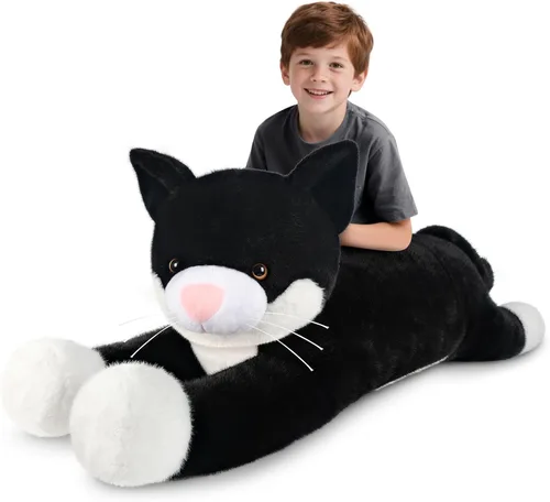 Vista 11 de SuzziPals Peluche de Capibara Gigante de 43 pulgadas, Animal de Peluche Gigante Realista para Alivio del Estrés y Compañía, Almohada de Grandes