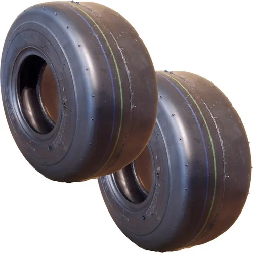 Vista 4 de Dos neumáticos de cortacésped lisos de 11 x 6.00-5 que se adaptan a karts de giro cero y Go