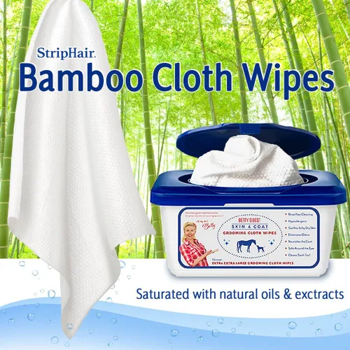 Vista 5 de StripHair Toallitas de baño de aseo de caballos para perros, 12 x 12