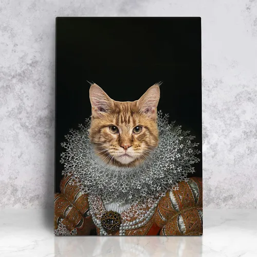 Vista 9 de Awesometik Impresión en lienzo personalizada retrato real de mascota a partir de foto, retrato personalizado del Renacimiento, retratos, retratos 20