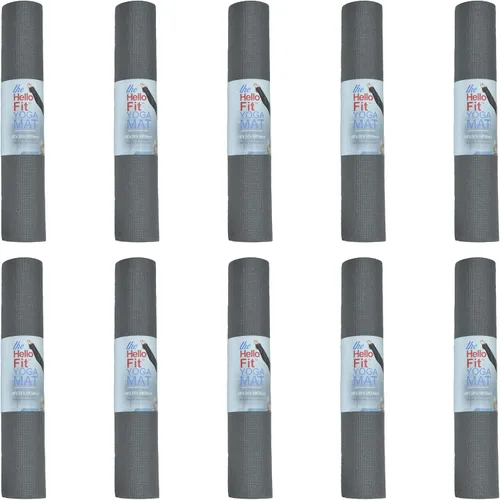 Vista 6 de Paquete de 10 tapetes de yoga para niños, 68 x 24 pulgadas, tapete de ejercicio antideslizante, tapete de yoga no tóxico de 0.157 in para niños