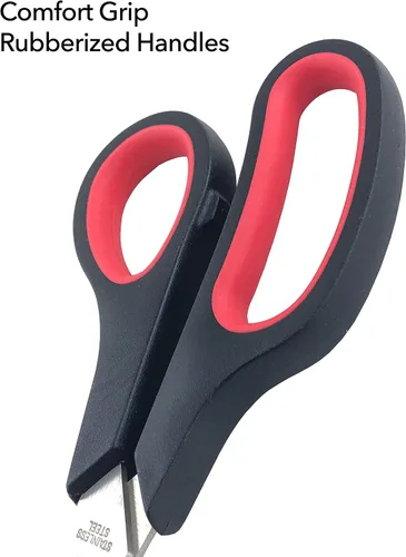 Vista 2 de Clipco Tijeras de acero inoxidable con mango ergonómico (paquete de 30)