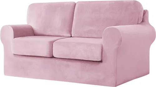 Vista 92 de Funda de sofá con fundas de cojín de asiento separadas y fundas de respaldo, fundas elásticas para sofá, fundas protectoras de terciopelo